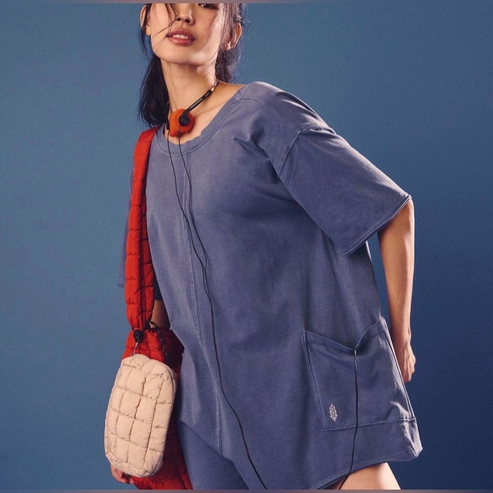 Free People Hot shot tee shirt romper